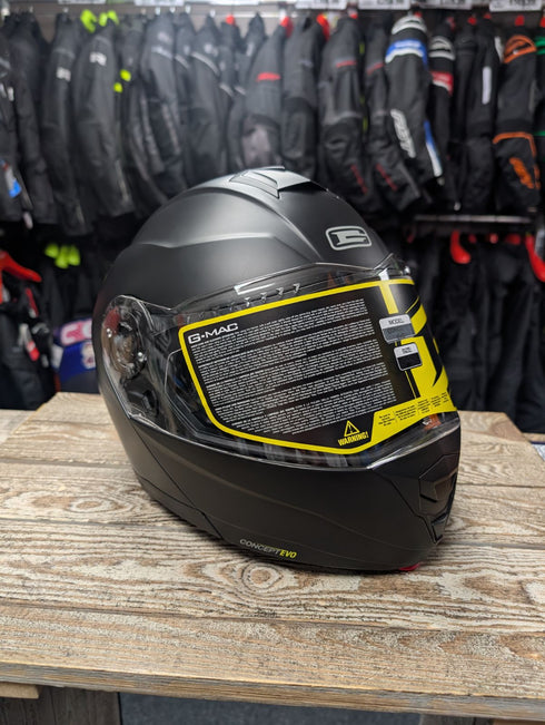 G-Mac Concept Evo Modular Flip Up DVS Motorcycle Helmet Matt Black - Medium